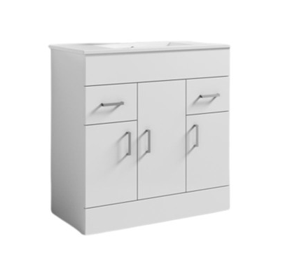 Eden 800mm Floor Standing Cabinet & Minimalist Basin - 1 Tap Hole